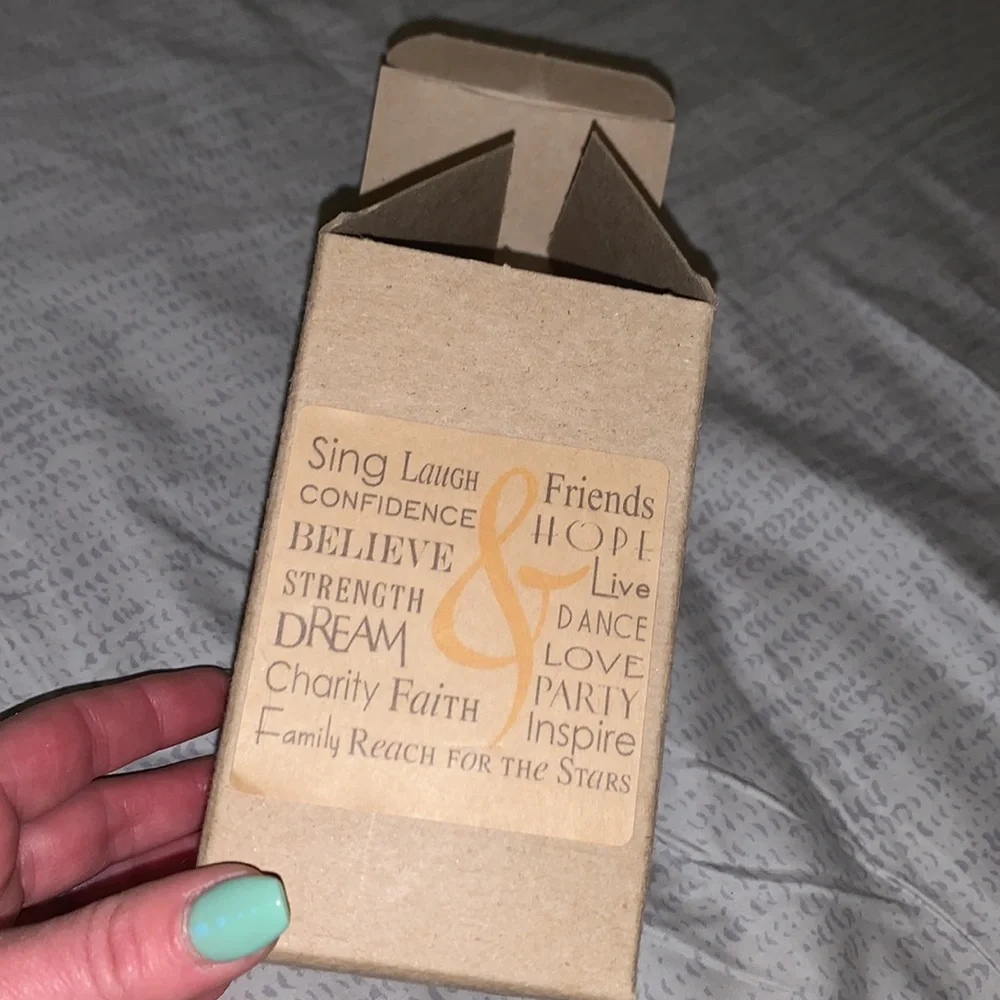 Handcrafted soy candle in recycled wine bottle friendship Champagne Peach